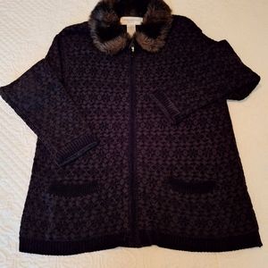 Jones New York Sport Woman's  Black Sweater Jacket